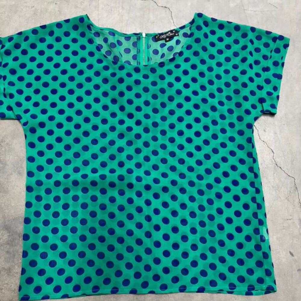 NY Chick blouse size M color green blue